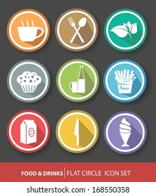 Food buttons,Colorful version