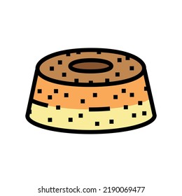 food cake dessert color icon vector. food cake dessert sign. isolated symbol illustration
