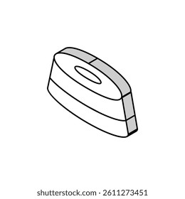 food cake dessert isometric icon vector. food cake dessert sign. isolated symbol illustration
