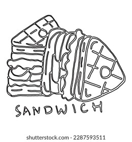 Food and cake flat design illustration