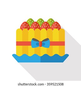 food cake flat icon
