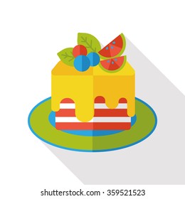 food cake flat icon