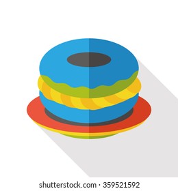 food cake flat icon