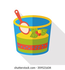 food cake flat icon