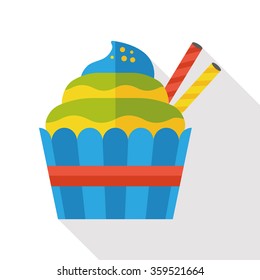 food cake flat icon