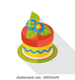 food cake flat icon