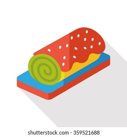 food cake flat icon
