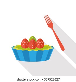 food cake flat icon