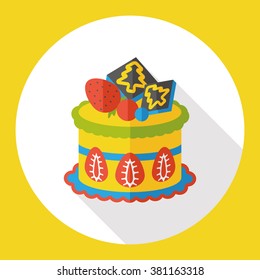 food cake flat icon