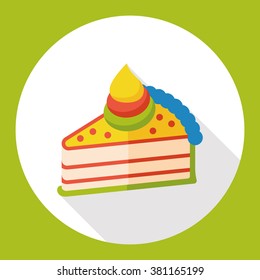 food cake flat icon