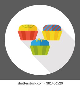 food cake flat icon