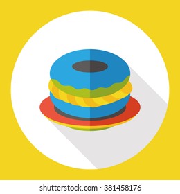 food cake flat icon