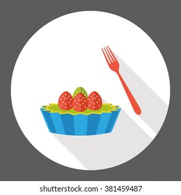 food cake flat icon