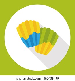 food cake flat icon