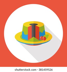 food cake flat icon