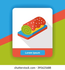food cake flat icon
