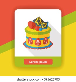 food cake flat icon