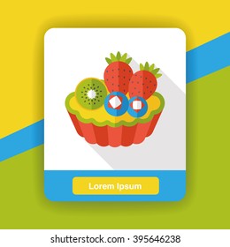 food cake flat icon