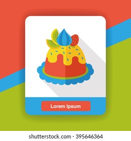 food cake flat icon
