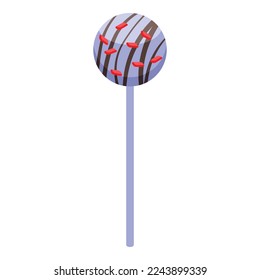 Food cake pop icon isometric vector. Candy sugar. Sweet dessert