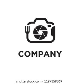 food camera logo icon design vector