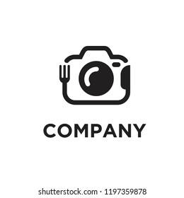 food camera logo icon design vector