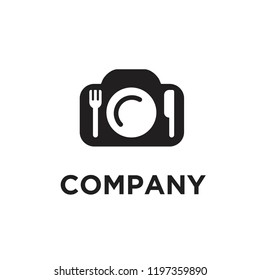 food camera logo icon design vector