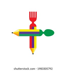 Food Campus icon logo design element