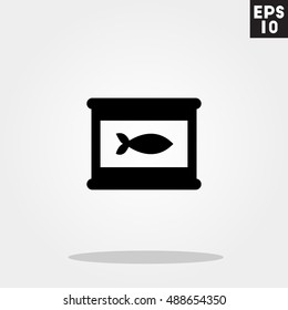 Food in can icon in trendy flat style isolated on grey background. Id card symbol for your design, logo, UI. Vector illustration, EPS10.