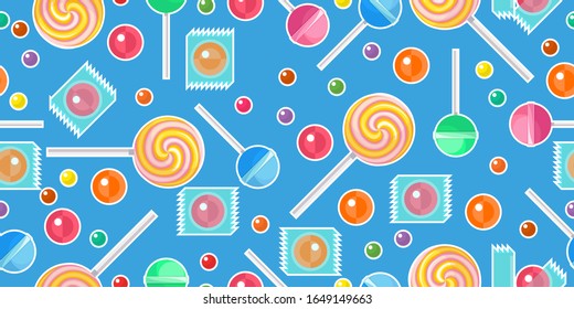 Sweet Candies Flat Icons Set Shape Stock Vector (Royalty Free) 409653976