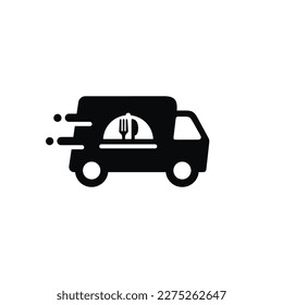 Food car delivery icon isolated on white background