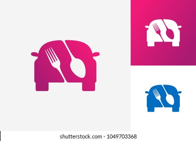 Food Car Logo Template Design Vector, Emblem, Design Concept, Creative Symbol, Icon