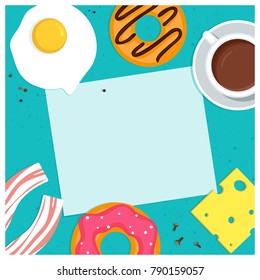 Food card template. Vector illustration 