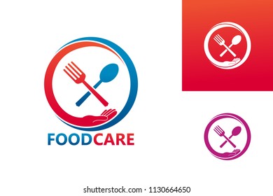 Food Care Logo Template Design Vector, Emblem, Design Concept, Creative Symbol, Icon