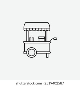 Food cart icon isolated on white background