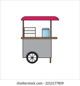 food cart icon logo vector design