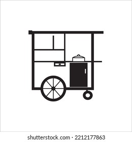 food cart icon logo vector design