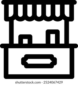 food cart icon. Thin Linear Style Design Isolated On White Background