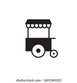 food cart icon vector illustration glyph style design