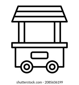 Food Cart icon vector image. Can also be used for web apps, mobile apps and print media.
