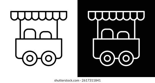 Food cart icon vector for web and mobile app. Symbol isolated.