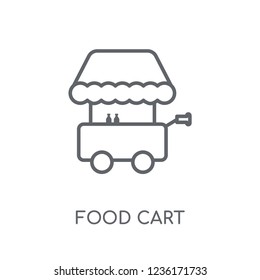 Food cart linear icon. Modern outline Food cart logo concept on white background from Circus collection. Suitable for use on web apps, mobile apps and print media.