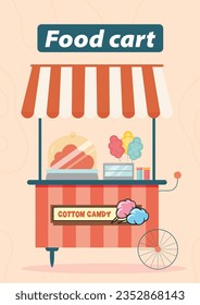 	
Food cart market street food cart concept seller shop