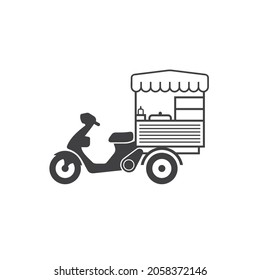 food cart motorbike illustration, vector art.
