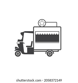 food cart motorbike illustration, vector art.