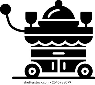 Food Cart New Creative Vector Icon Design