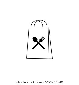 Food Carton Bag vector icon