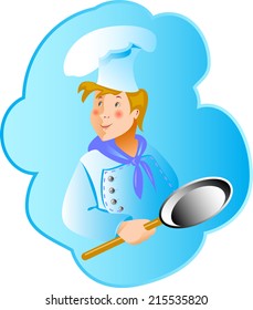 Food cartoon Cook profession  vector illustration  