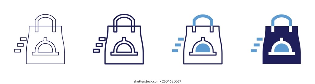 Food catering icon in 4 different styles. Thin Line, Line, Bold Line, Duotone. Duotone style. Editable stroke.