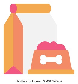 Food cats equipment icon illustration